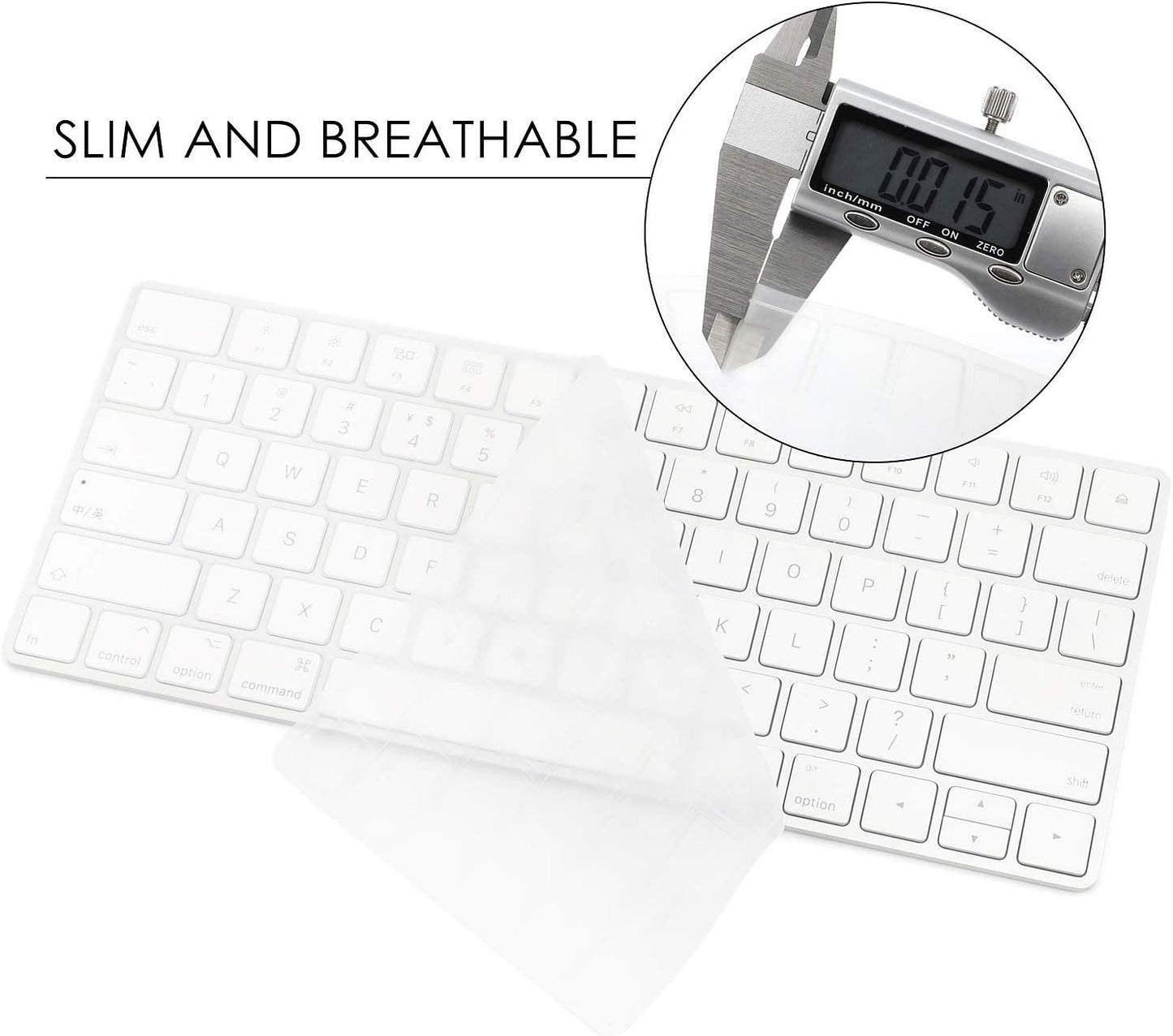 Allinside Transparent Cover for Apple Magic Keyboard (MLA22LL/A) with US Layout
