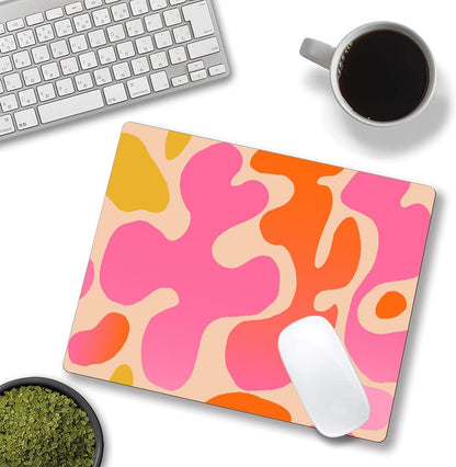 Mouse Pad, Modern Abstract Mousepad, Cute Pink Mouse Mat Waterproof Non-Slip Rubber Base Mouse Pads for Women Office Laptop