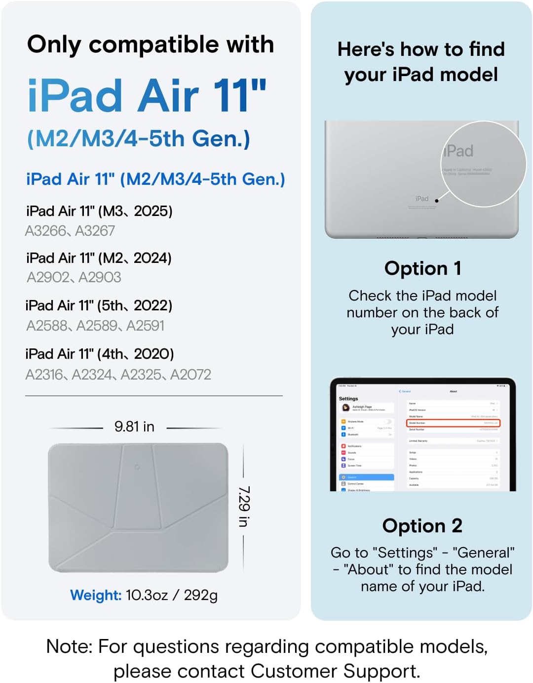 MOFT Dynamic Folio Case for for iPad Air 11-inch M3 M2 2025 2024/10.9 Air 5th 4th Generation 2022 2020, iPad Pro 11 Inch 4th/3rd/2nd Gen, Magnetic Case with 20+ View Angles, Soothing Mist x Misty Cove