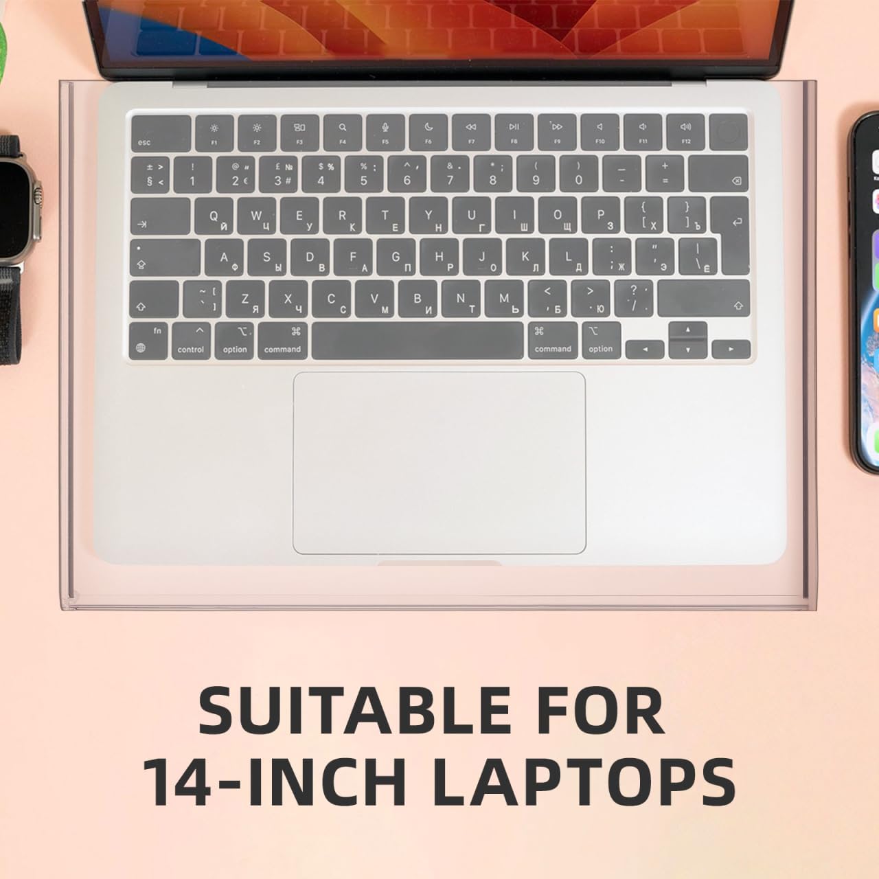 Gadpiparty Acrylic Keyboard Cover Clear Waterproof Laptop Keyboard Protector Computer Mechanical Keyboard Accessories 14 Inch