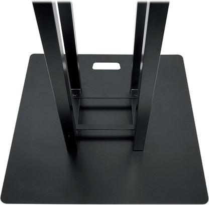 Rockville RTP33-TV Black Totem DJ Speaker/Lighting Stand, Detachable TV Mount, Adjustable Height, Stable Base, for DJs and Event Professionals