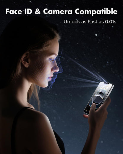 UNBREAKcable 3-Pack Screen Protector for iPhone 16e, Double Shatterproof Tempered Glass [Easy Installation Frame] [9H Hardness] [99.99% HD Clear] [Case Friendly] for iPhone 6.1 inch