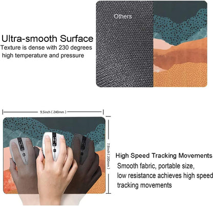 Mouse Pad, Colorful Abstract Mountain Mouse Pads, Square Washable Cloth Personalized Mouse Mat with Design, Gaming Office Home Non-Slip Rubber Base Computer Mousepad
