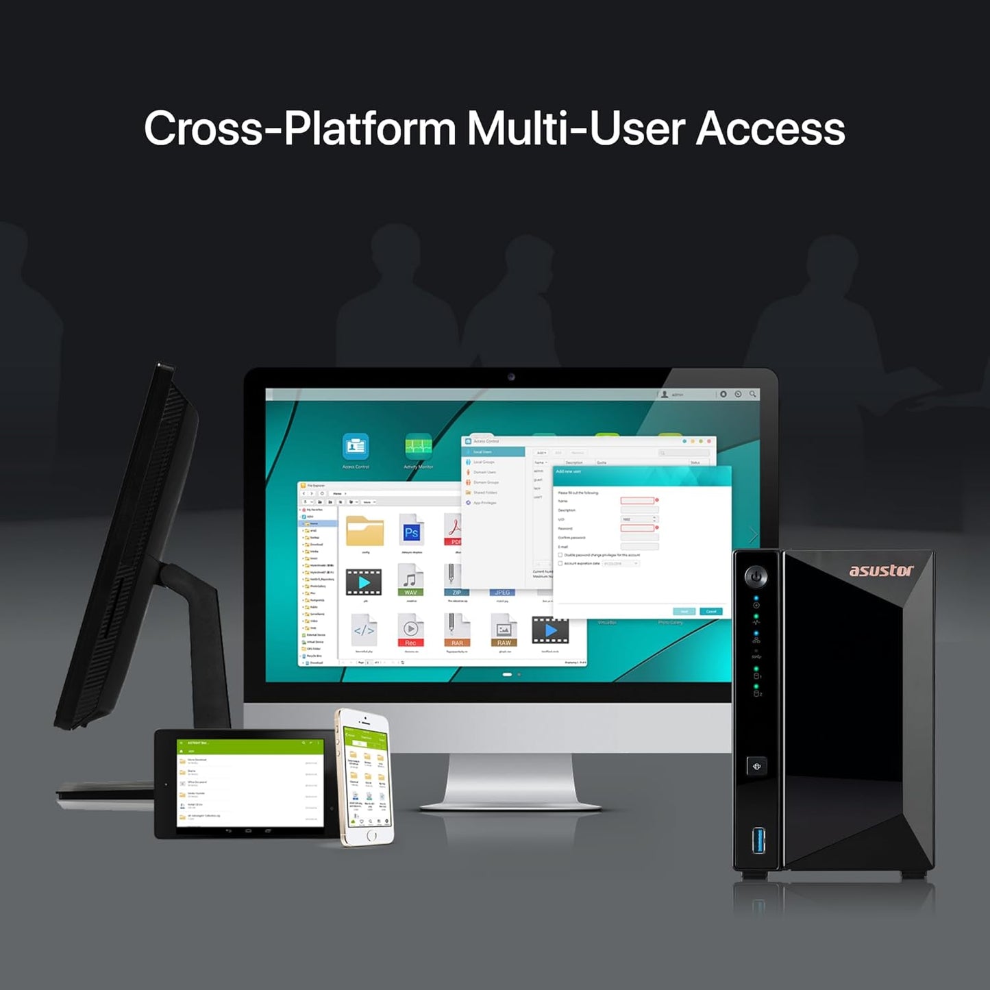 Asustor Drivestor 2 Pro Gen2 AS3302T v2, 2 Bay NAS, 1.7GHz Quad-Core, 2.5GbE Port, 2GB RAM DDR4, Small Home Media Server, Network Attached Storage Device (Diskless)