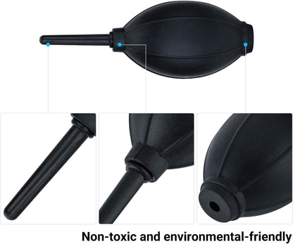 Soft Tip Silicone Super Air Blower Blaster Pump Dust Cleaner Include Micro Fiber Cleaning Cloth, Bulb Blower for Digital SLR Lens Sensor LCD Screens Musical Instruments Keyboards Telescope Filters