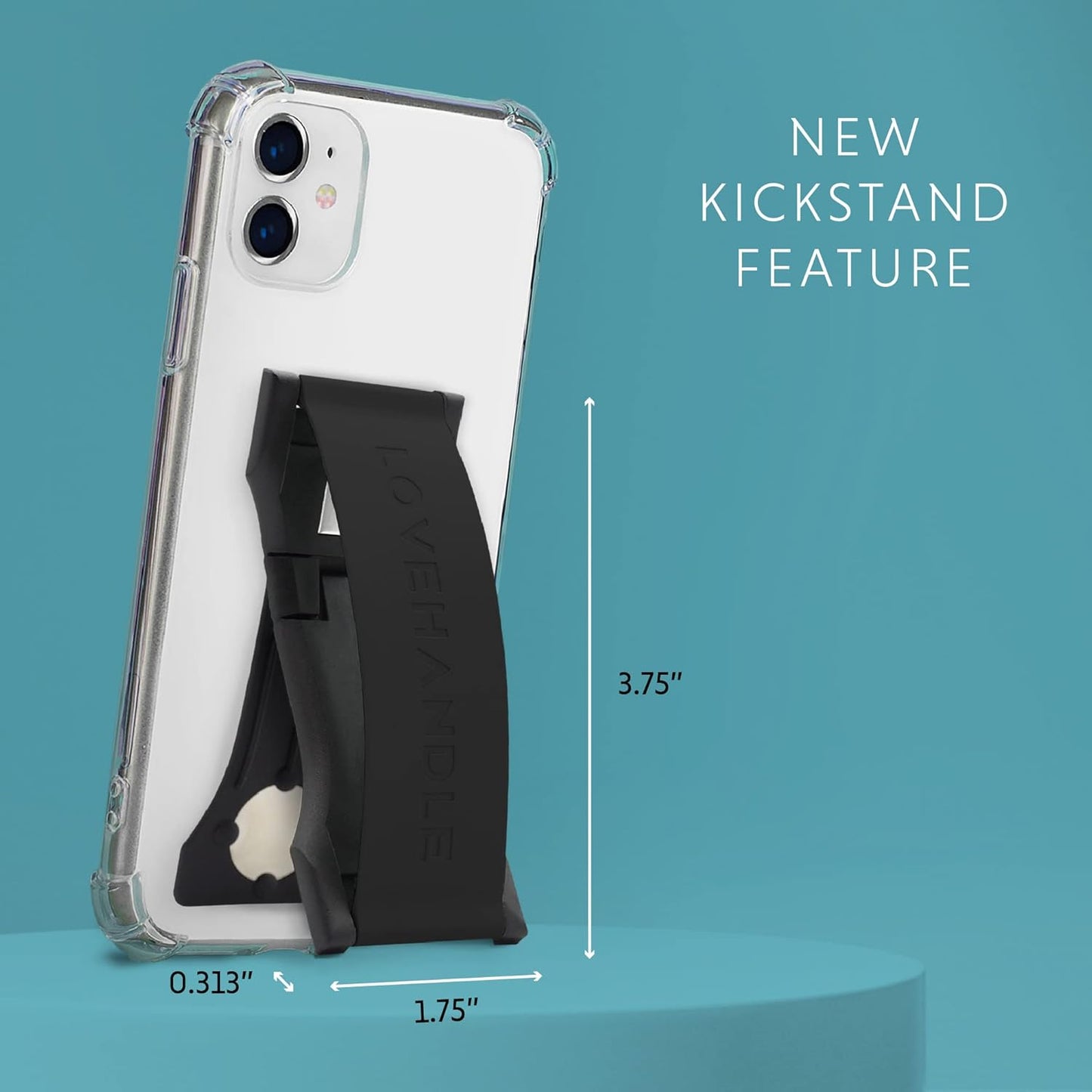 LOVEHANDLE PRO Premium Phone Grip - Silicone Phone Strap - Magnetic Phone Mount and Kickstand for Smartphone and Tablet - Realtree Original Camo Silicone