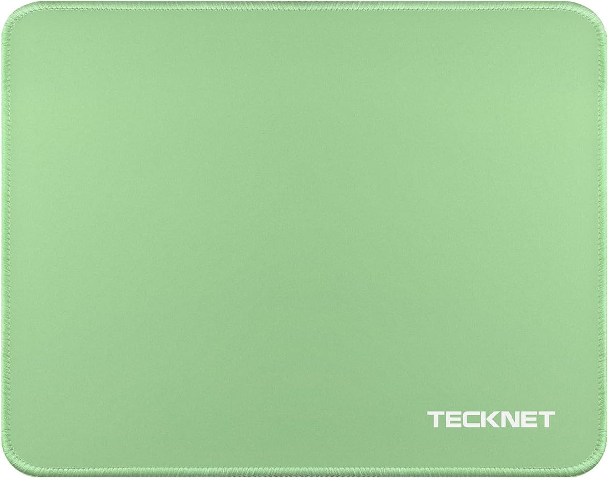 TECKNET Mouse Pad with Anti-fray Stitching, Waterproof Surface & Non-Slip Rubber Base with Stitched Edges Gaming Mouse Mat for Laptop，Compatible with Laser and Optical Mice - LT.Green