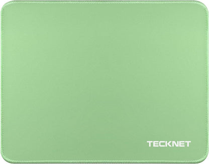 TECKNET Mouse Pad with Anti-fray Stitching, Waterproof Surface & Non-Slip Rubber Base with Stitched Edges Gaming Mouse Mat for Laptop，Compatible with Laser and Optical Mice - LT.Green
