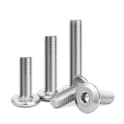 1/4-20 x 2-1/2" (10 Pack) Flat Head Hex Socket Cap Screws Bolts, 304 Stainless Steel 18-8, Hex Drive, Bright Finish, Fully Machine Thread