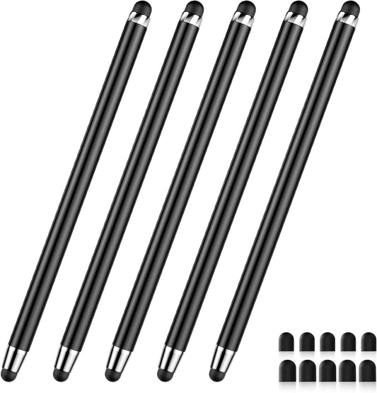 Stylus Pen for Touchscreen,5 PCS Stylus,Stylus 2-in-1 High Sensitivity Precision Suitable for All Touch Screens of iPhone/ipad/Android Tablet(Black)