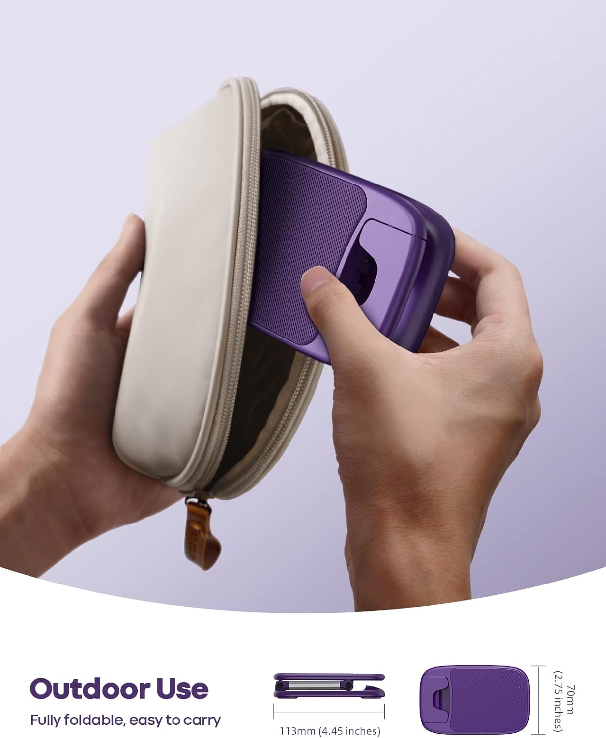 Lamicall Purple Phone Stand for Desk - Dark Purple Cell Phone Holder Desktop Office Must Have Compatible with iPhone 13 Pro Max Mini, 12 11 XR X 8 7 6 Plus SE, 4-8'' Smartphone