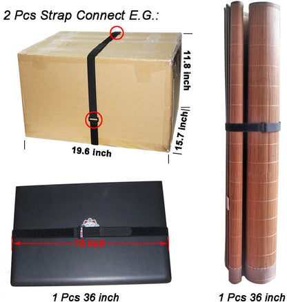 36 inch Cable Straps,12 pcs Reusable Fastening Hook and Loop Utility Cable Ties Down Wraps Adjustable Cinch Straps