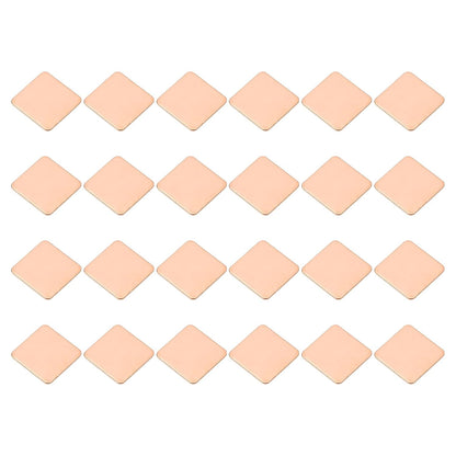 PATIKIL Copper Heatsink Pad Shims, 24 Pcs 15x15x0.6mm Copper Pad Shim IC Chipset GPU CPU Thermal Heatsink for Cooling Laptop Desktop Computer