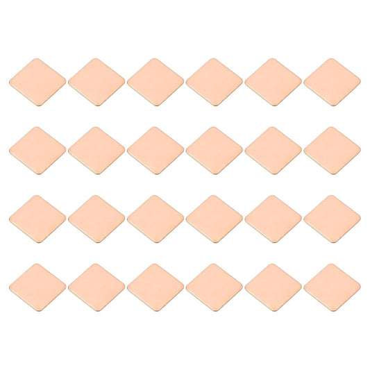 PATIKIL Copper Heatsink Pad Shims, 24 Pcs 15x15x0.6mm Copper Pad Shim IC Chipset GPU CPU Thermal Heatsink for Cooling Laptop Desktop Computer