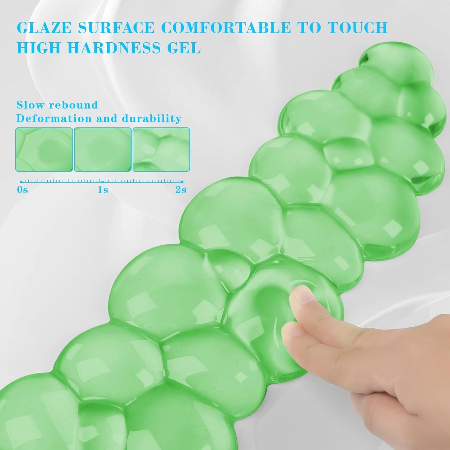 Gel Cloud Keyboard Wrist Rest, Cute Wrist Support and Arm Support Keyboard Rest for Keyboard Typing Pain Relief，Suitable for Office/Computer/Laptop/Gaming（Keyboard Wrist Rest Green）