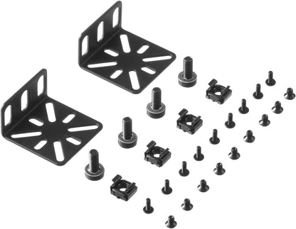 Rack Mount Kit for 17.3 inch Switches, Adjustable Rack Ears for Buffalo Tech, Cisco, NETGEAR,Dell, D-Link, Linksys and TRENDnet Products, Adjustable Hole Distance 13-35mm