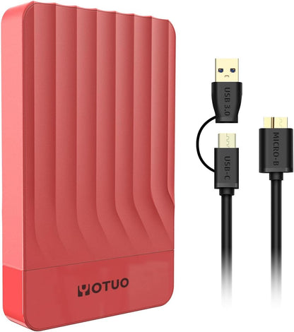 Portable External Hard Drive Storage Expansion Mobile HDD USB 3.0 for PC, Mac, Desktop, Laptop, PS4, PS5, Xbox One X/S, Xbox 360, Xbox Series X/S, Office & Game (Red, 500GB)