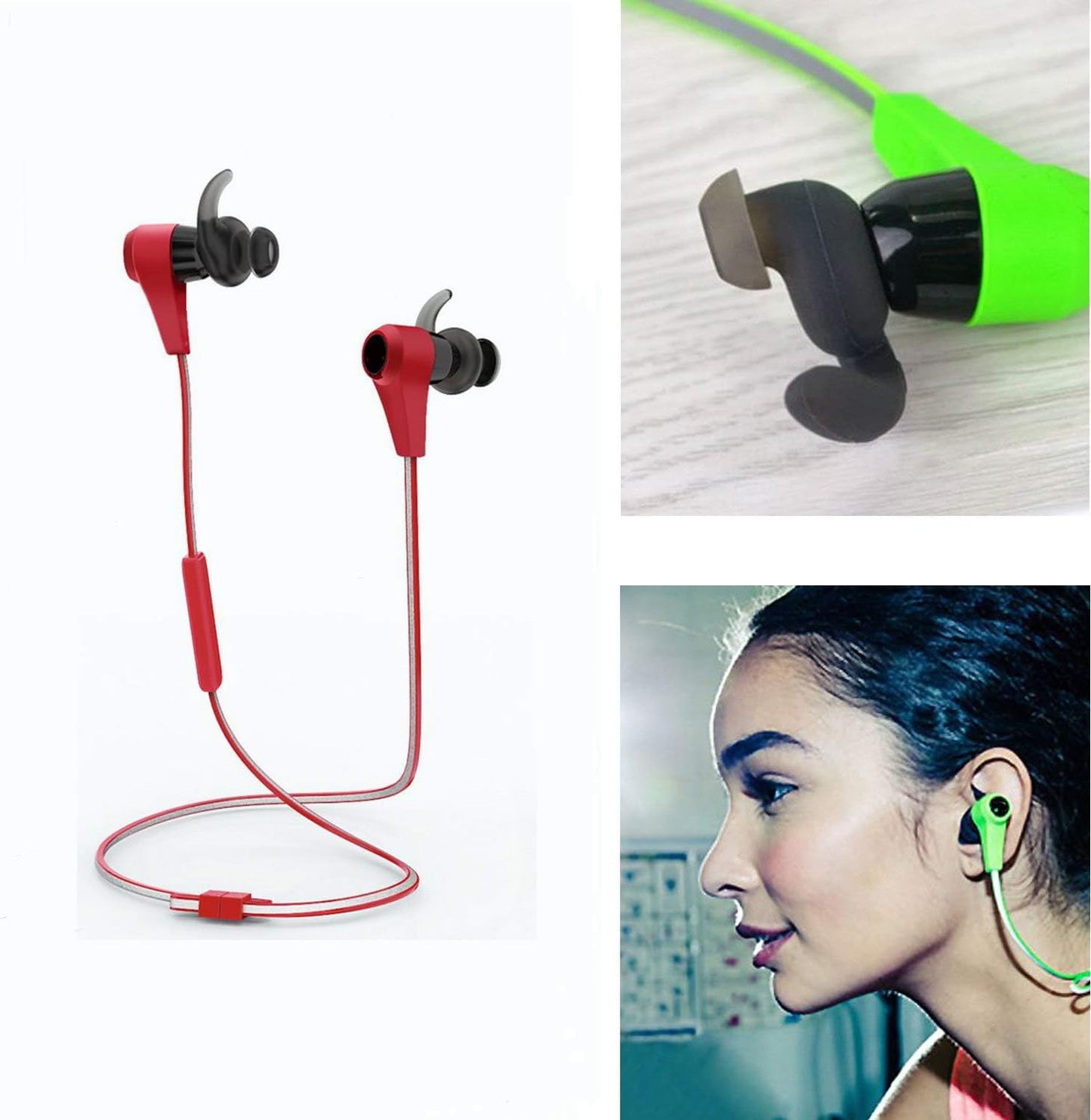 3 Pairs (S M L) Silicone Eargel Replacement Earbuds Eartips Compatible for Synchros Reflect BT Sports Wireless in-Ear Earphones (Dark-Grey)