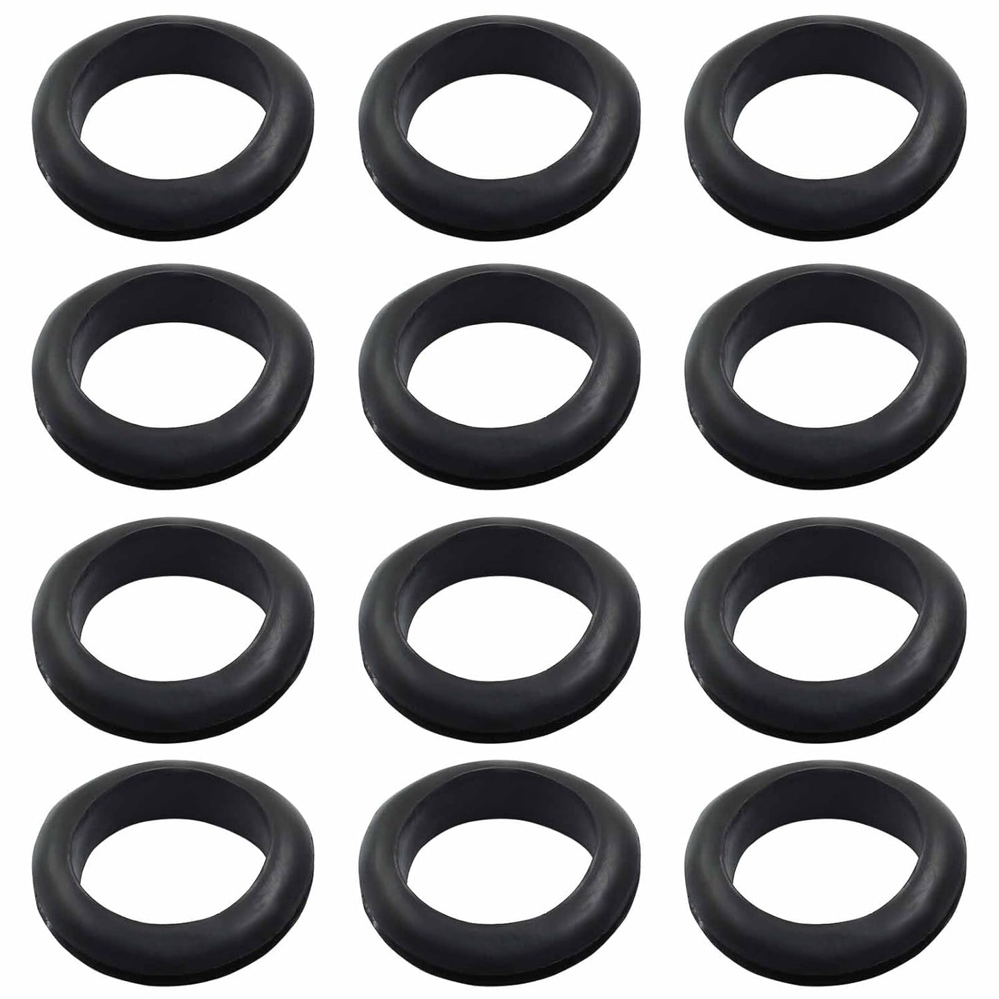 12 Pcs Rubber Grommets, 1-9/16" Inside Diameter 1-3/4" Drill Hole Rubber Wire Grommets O Ring Grommets for Wire, Firewall, Cables, Plugs, Automotive