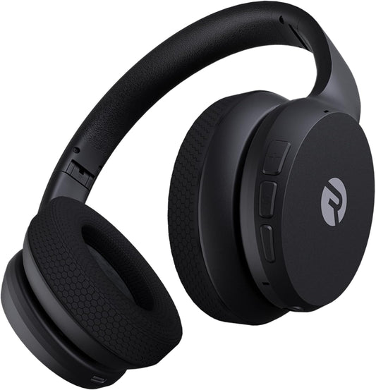 Raycon Fitness Headphones - Wireless Over-Ear-Headphones with 45 Hours of Battery, Active Noise Cancellation, Awareness Mode, 3 Quick Swap Ear Cushions, IPX4 Water Resistance (Black)