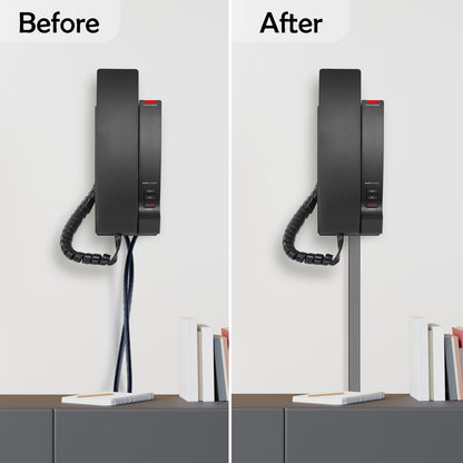 Rubber Bond TV Cord Hider Cable Protector - Strong Self Adhesive Wall Cord Cover Cable Hider - Low Profile Cable Management Wall Cord Concealer Cable Raceway (Grey, 10 Feet)