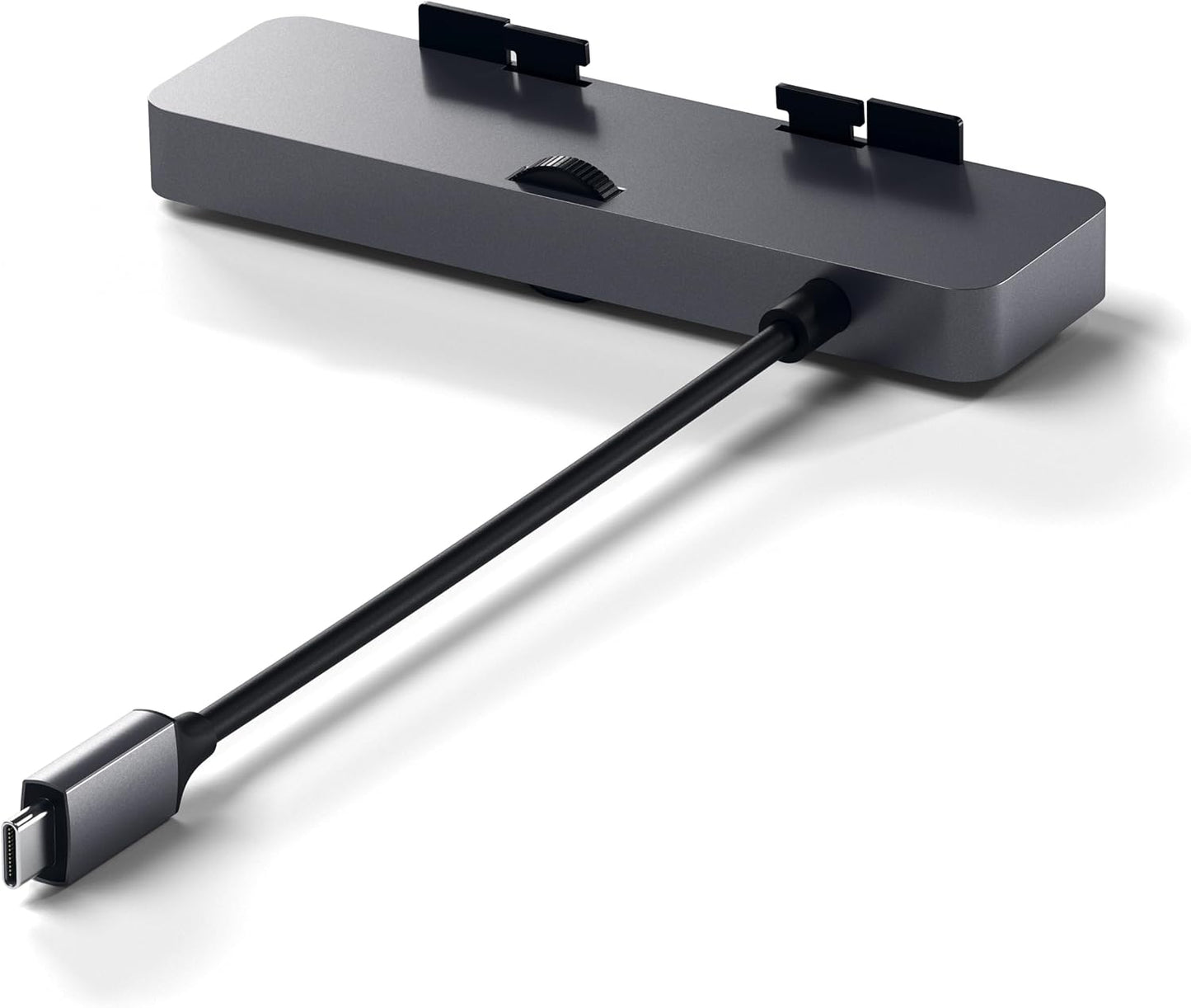 Satechi Aluminum Type-C Clamp Hub Pro with USB-C Data Port, USB-A 3.0 Data, Micro/SD Card Reader - Compatible with 2020/2019/2017 iMac & iMac Pro, Does Not Fit 2021 iMac (Space Gray)