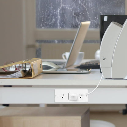 Conference Recessed Power Strip Waterproof,Table Power Outlet,Furniture Flush Mount Desk Outlet Station,3 Outlets,IPX6 Waterproof,10FT Extension Cord Multiple Outlet (White)