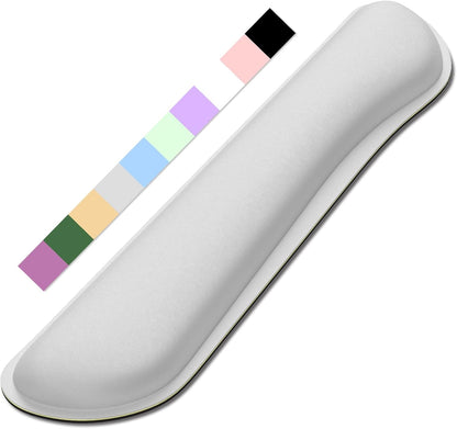 Dapesuom Enlarge Keyboard Wrist Rest, Cute Memory Foam Keyboard Wrist Cushion for Computer Desk Mats Support, Typing Pain Relief Ergonomic Mouse Pad Rests with Non-Slip Base for Gaming, Laptop, Gray