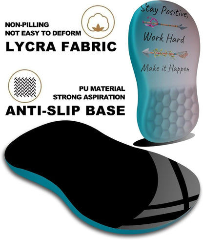 Mouse Pad Wrist Support, Ergonomic Mouse Pad with Massage Dot, Comfortable Computer Mouse Pad for Laptop, Wrist Rest Pain Relief Mousepad with Non-Slip PU Base for Office & Home, 12 x 8 in