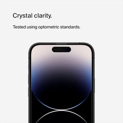 Belkin ScreenForce TemperedGlass Privacy Screen Protector for iPhone 14 Pro - Treated Surface with Anti-Fingerprint Coating and Included Easy Align Tray for Bubble Free Application