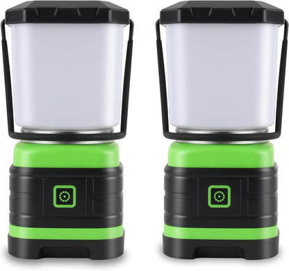 Lichamp LED Camping Lantern, Battery Powered LED Lights Camping Essentials, Portable Lanterns Flishlights for Emergency, Hurricanes, Outdoor Hiking, Power Outages, Survival Gear and Home Use, 2 Pack