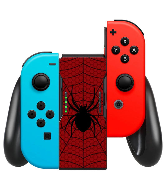 Lotadilo Joy-Con Grip for Nintendo Switch/Switch Oled - JoyCon Comfort Hand Grips Controller for Men Teen Boys Cool Cartoon Anime Design, Red Black