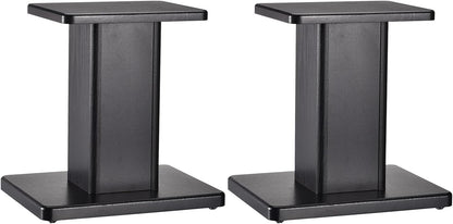 MECCANIXITY Wood Speaker Stands, 2 Pack 11.8 Inch (30cm) Universal Speaker Stand Hollowed Bases Enhanced Audio Listening for Home Theaters Cinema