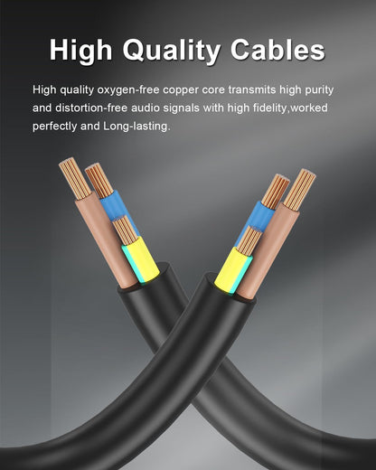 Headphone Splitter 3.5mm Female to 2 Dual 3.5mm Male Headphone Mic Audio Y Splitter Cable for Computer Headset Microphone Gaming Speaker to Dual Jack PC Laptop Adapter,Black