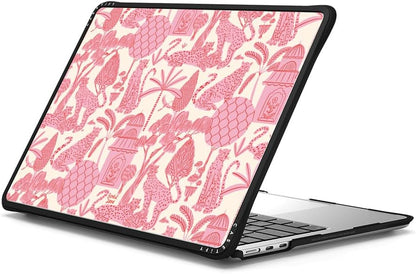 CASETiFY Impact MacBook Air 13.6" (M2-M4) Case [Cushioned Impact Corners/Scratch-Resistant/Anti-Slip Grip] - Cheetah Paradise - Clear Black