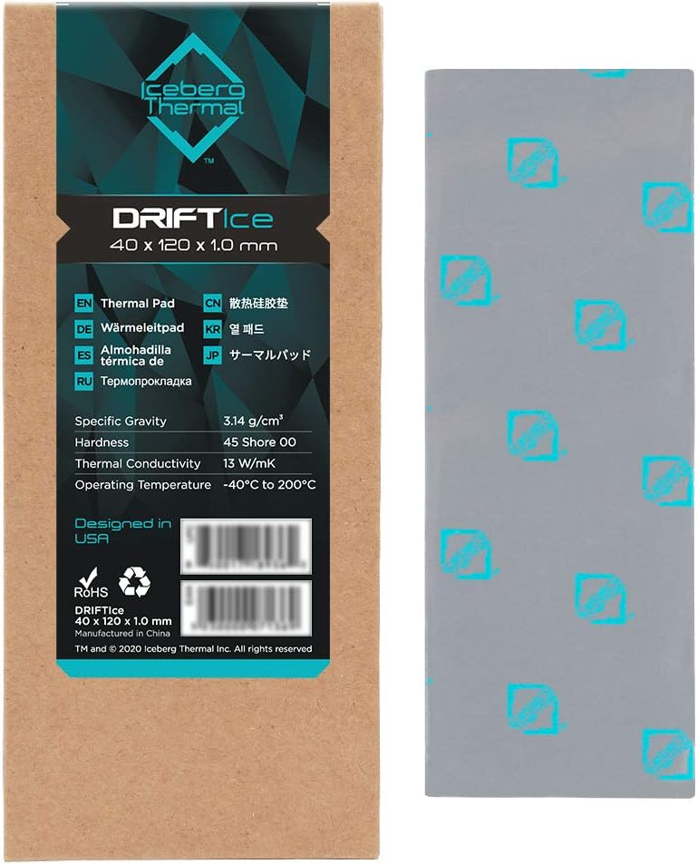 Iceberg Thermal DRIFTIce Thermal Pad 120mm x 40mm (1.0mm) (13 W/mK)