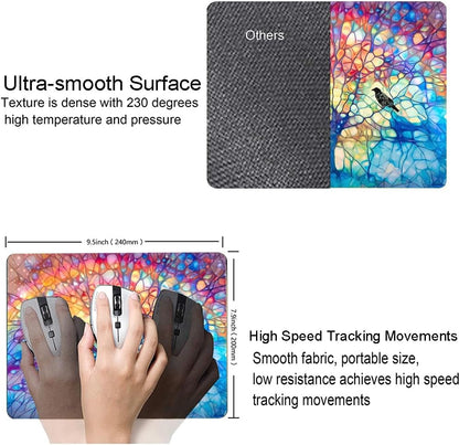 Mouse Pad, Cute Mouse Mat for Women, Square Waterproof Non-Slip Rubber Base Computer MousePads for Desk Office Laptop, Tree of Life