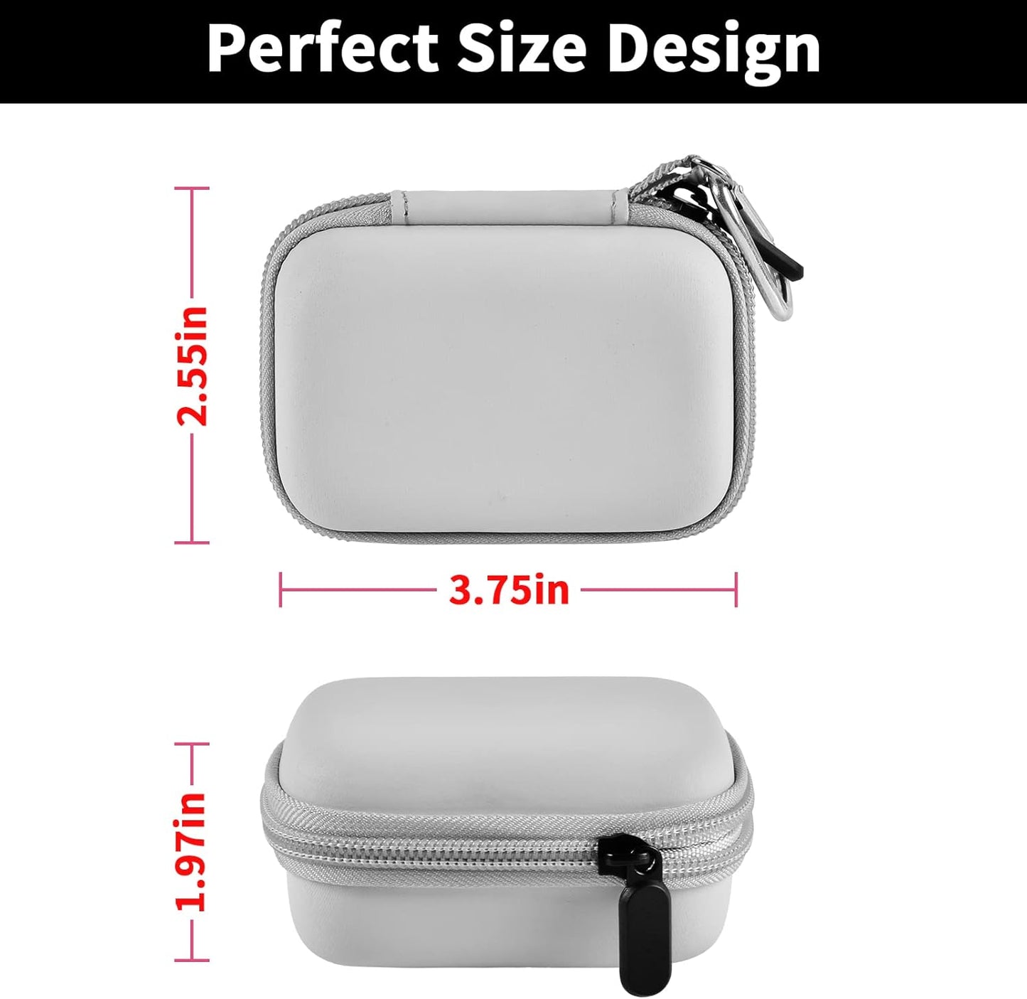 Portable Charger Power Bank Case for Swyop/for Feob/for Charmast/for JEJILL/for LanLuk/for VEGER/for iWALK/for Taegila/for Kuulaa and More Small Charging Battery Pack - Bag Only (White)