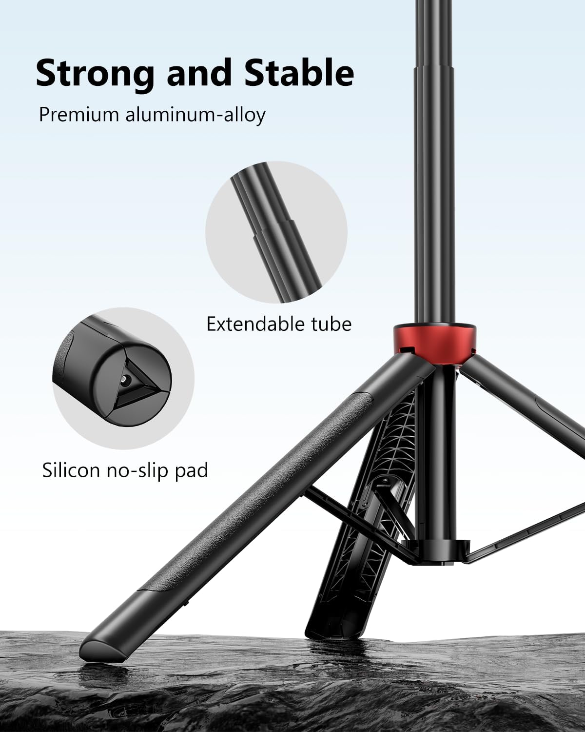 Aureday 72" Phone Tripod and Selfie Stick, Cell Phone Tripod Stand with Wireless Remote & Extendable Phone Mount for Travel/Selfie/Recording/Vlogging, Compatible with iPhone/Android/Camera