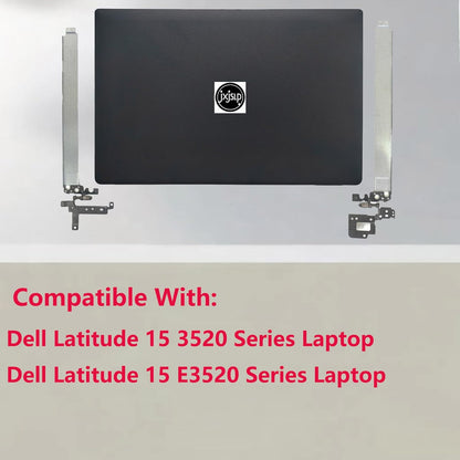 Replacement LCD Back Cover Rear Top Lid with Hinges for Dell Latitude 15 3520 E3520 Series Laptop,New Dell Latitude 3520 Back Cover and Hinge P/N: 17XCF 017XCF Black
