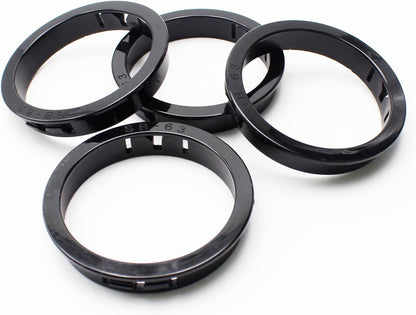 2-1/2"(63mm) Black Snap-in Knockout Insulating Bushing Grommets, Plastic Cable Hole Grommets for Wiring, Round Nylon Snap in Locking Electrical Wire Cord Hose & Tubing Bushings Grommets, 4pcs