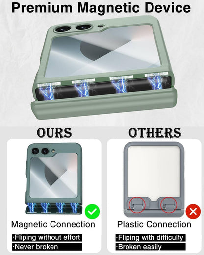 STORMTAL for Samsung Galaxy Z Flip 6 Case/Z Flip 7 FE Case, Hinge Protection, Built-in Screen Protector, Wireless Charging, Slim Rugged Phone Protective Case for Galaxy Z Flip 6 Mint