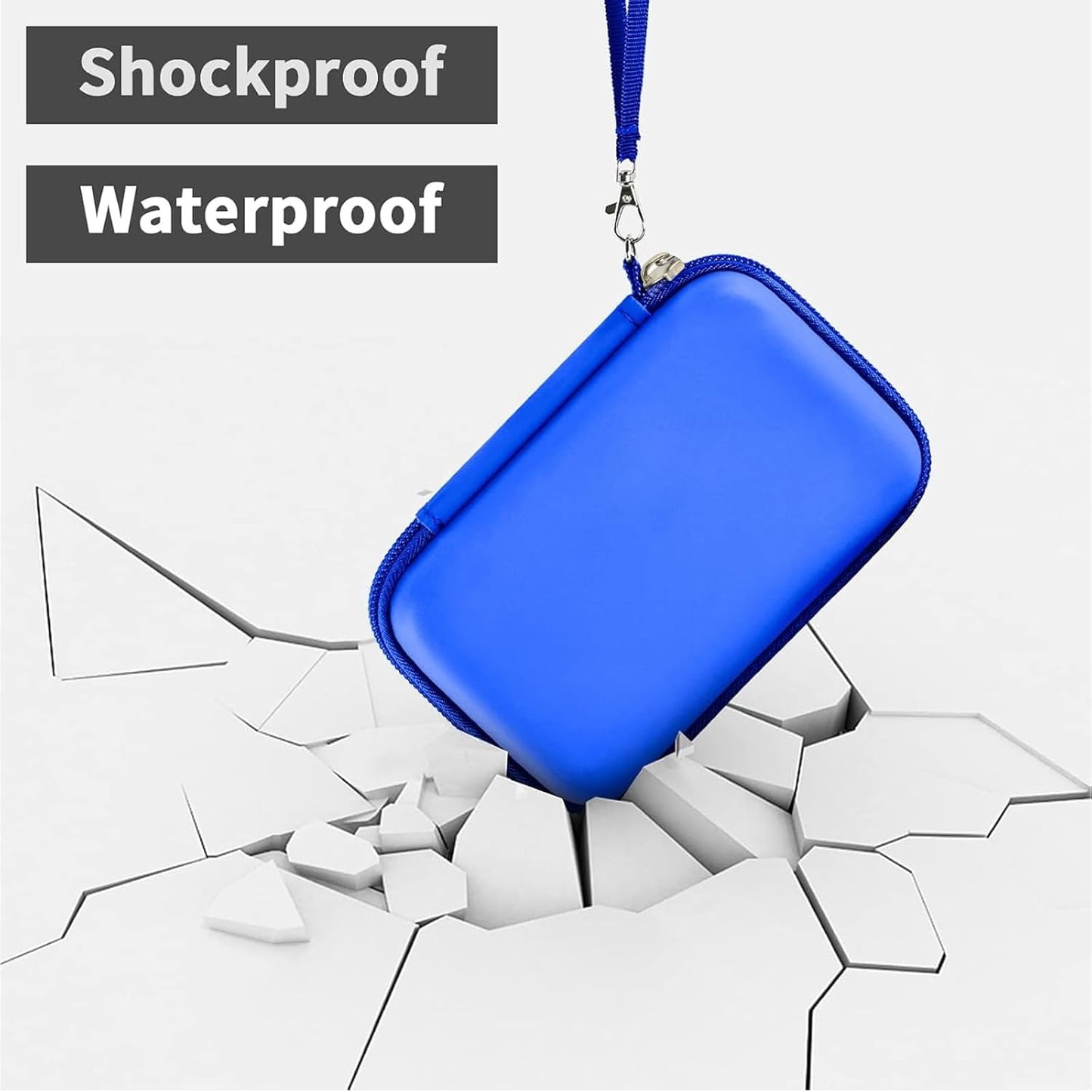 Travel Case for UCOMX for Nano/for Iseyyox/for LISEN/for RTOPS 3 in 1 Wireless Charger, Foldable Magnetic Charging Station Storage Holder Bag for Fast Charge Pad Cable and Adapter, Blue-Box Only