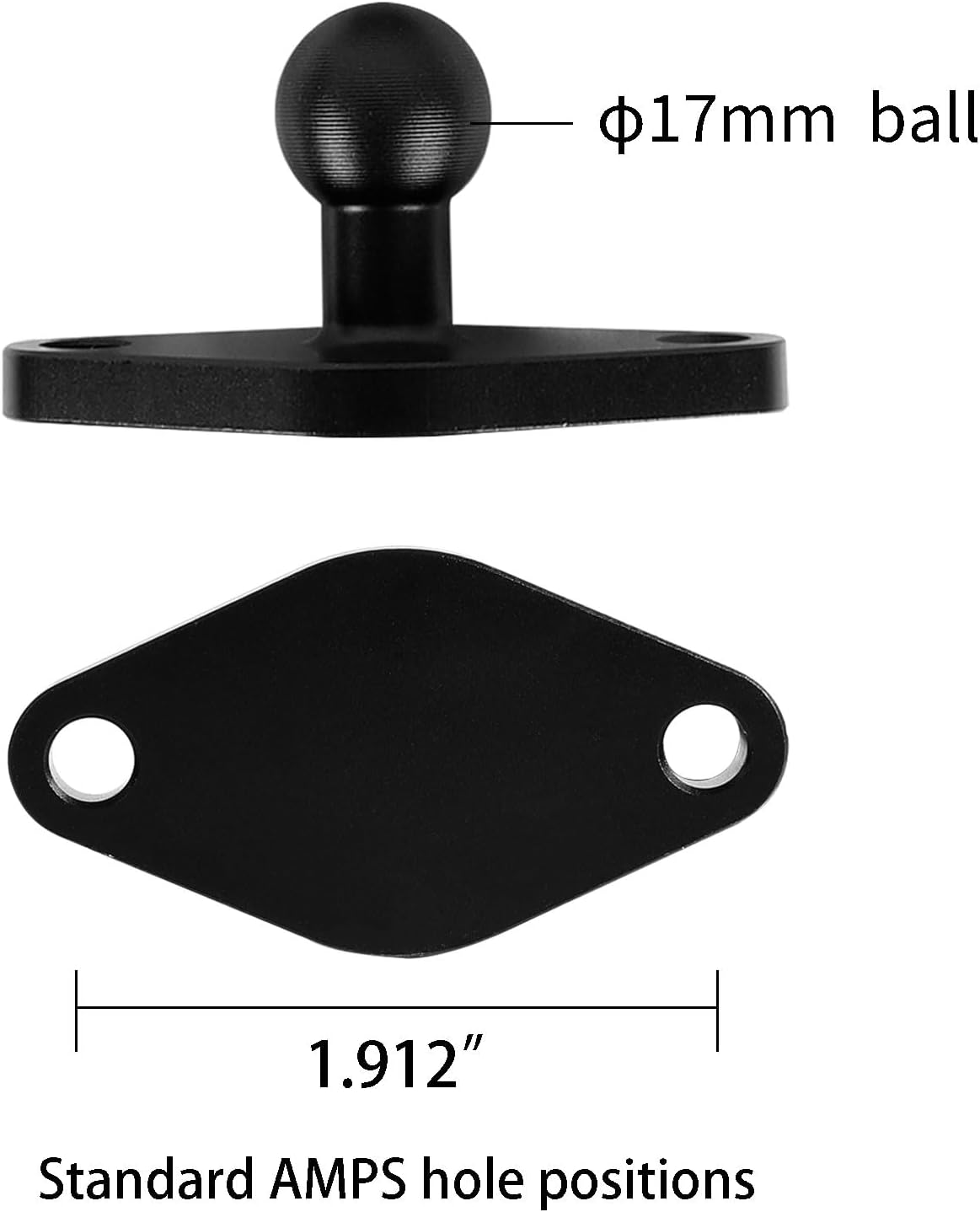 xik Metal 1/4"-20 Mount with Drill Plate Base for Monitors, Action Camera，CCTV Cameras, Camcorders, 360° Rotation Adjustable Camera Mount for Installation on Car Dashboard, Ceiling, and Walls