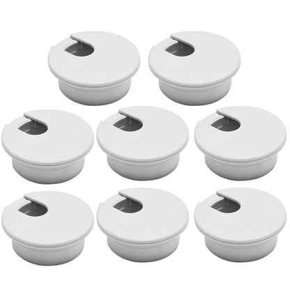 Desk Grommet 1-3/8" (35 mm), Desk Cord Hole Cover, Cable Grommet ABS Plastic, Desk Hole Grommet for Office and Home Table Cable, Detachable Cable Cord Organizer (Light Grey 8 Pcs)