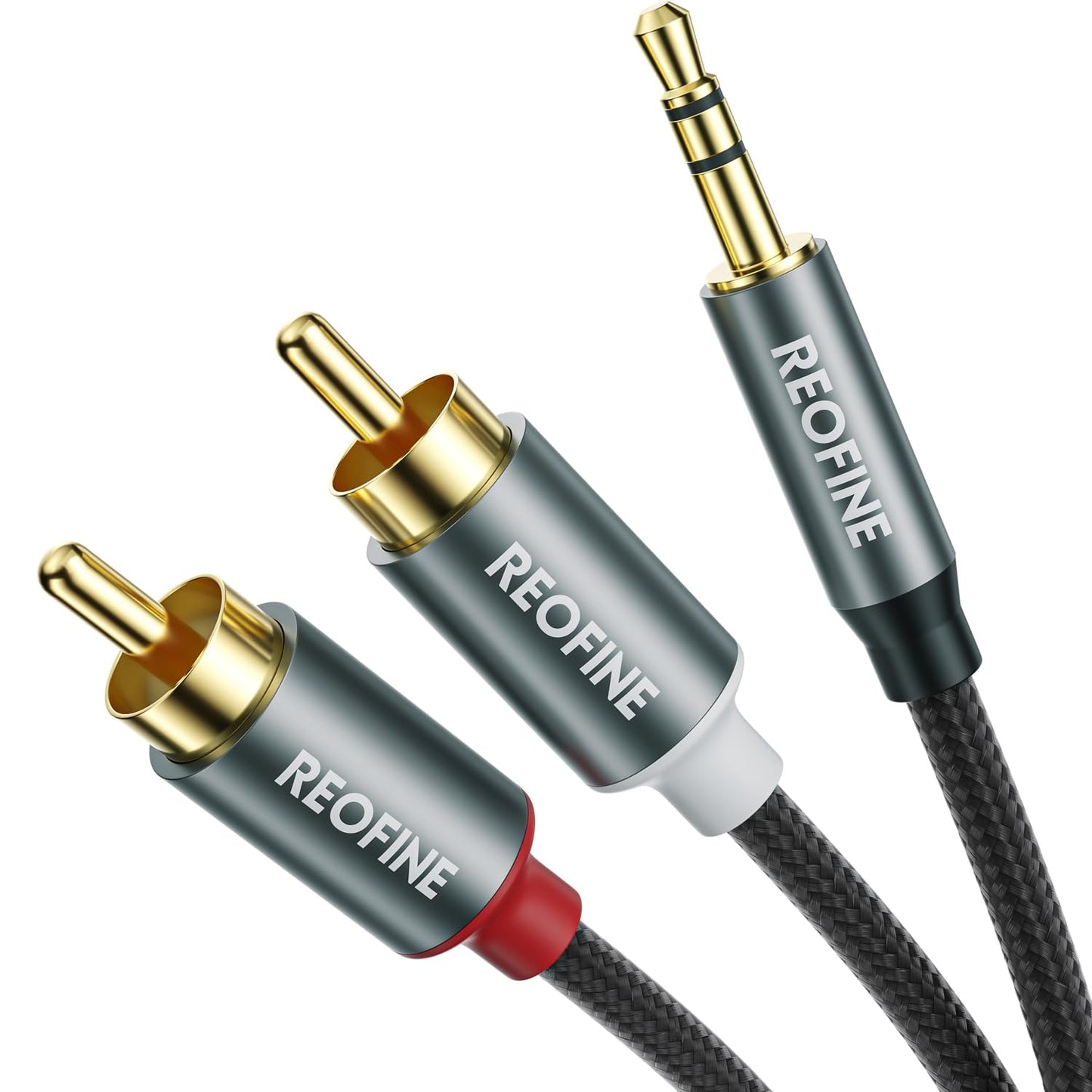 3.5mm to RCA Cable (6.6 Feet/2M),3.5 mm 1/8 to RCA 2-Male Headphone Jack Adapter HiFi Sound Splitter Auxiliary Cord for Smartphone,MP3 Players,Laptops,Tablet,Speaker