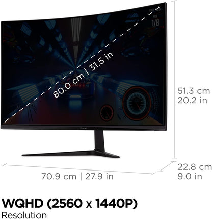 ViewSonic VX3218C-2K 32 Inch Curved 1440p 1ms 165Hz Gaming Monitor with AMD FreeSync Premium, Eye Care, HDMI and Display Port
