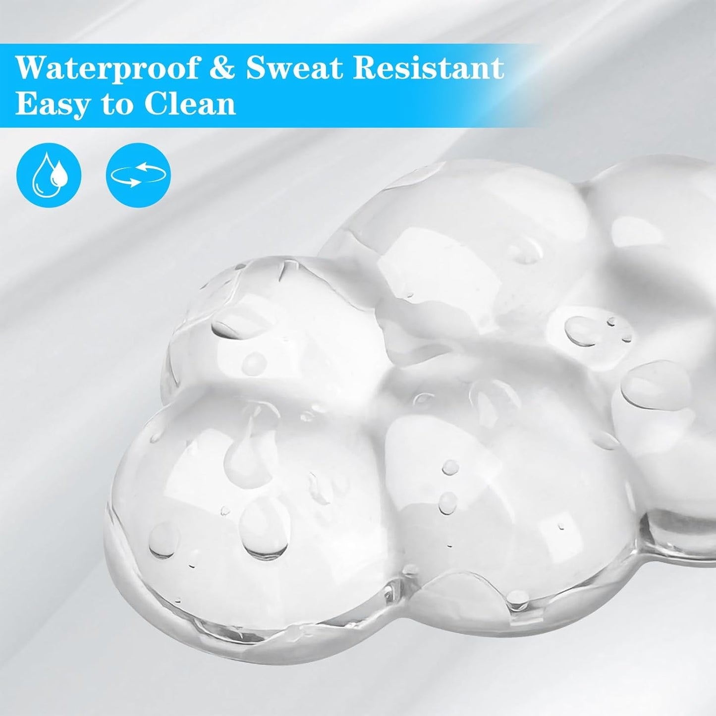 Gel Cloud Mouse Wrist Rest, Cute Wrist Support and Arm Support for Mouse Rest Typing Pain Relief，Suitable for Office/Computer/Laptop/Gaming (Transparent White)