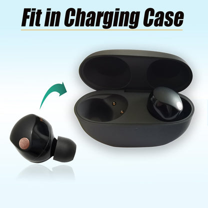 Memory Foam Tips for Sony WF-1000XM5 Earbuds Tips for WF-1000XM5 WF-1000XM4 Earbuds Case, Extra Small Earbuds Tips Black