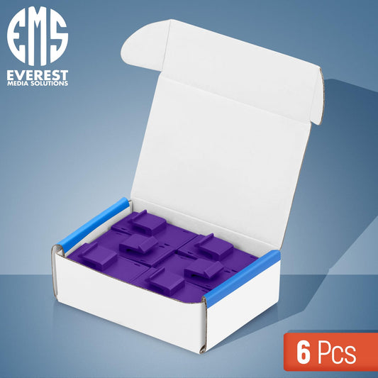 Everest Cat6 RJ45 Keystone Coupler (6-Pack) in Purple - RJ45 Coupler - Cat 6 Couplers - Female to Female Cat6 Keystone Jacks - Ethernet Couplers - Ethernet Cable Extender